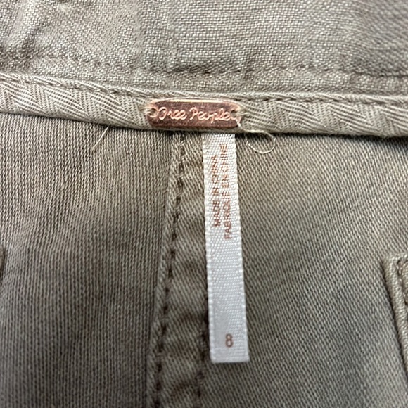 FREE PEOPLE HIGH RISE GREEN MILITARY SYLE CUT OFF SHORTS 8 - Picture 8 of 16